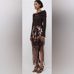 Jonathan Simhkai Lucee midi skirt